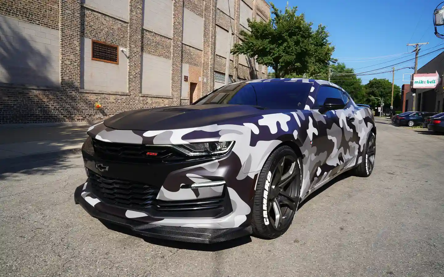 Large Blue White Snow Camo Vinyl Car Wrap Styling With Air Rlease