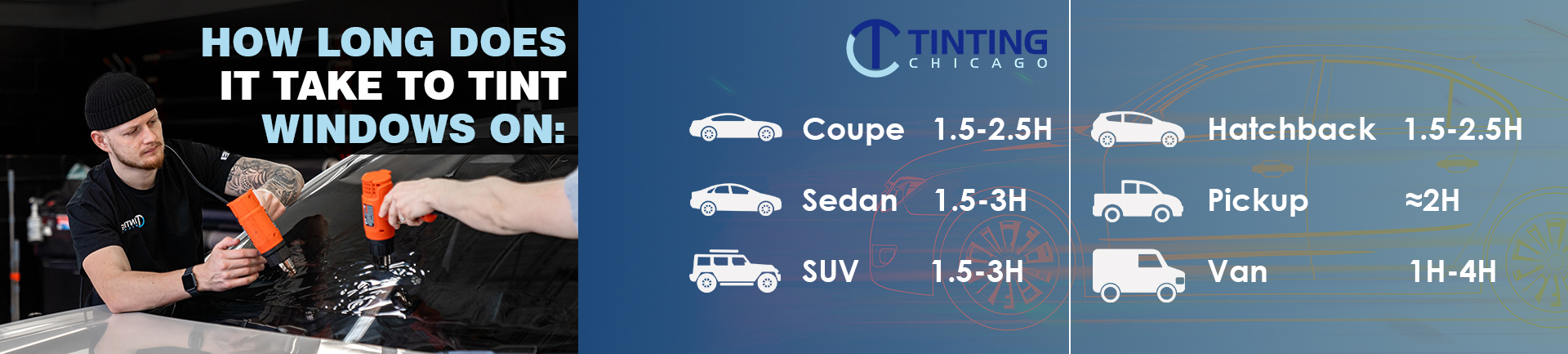 How long does it take to tint my vehicle